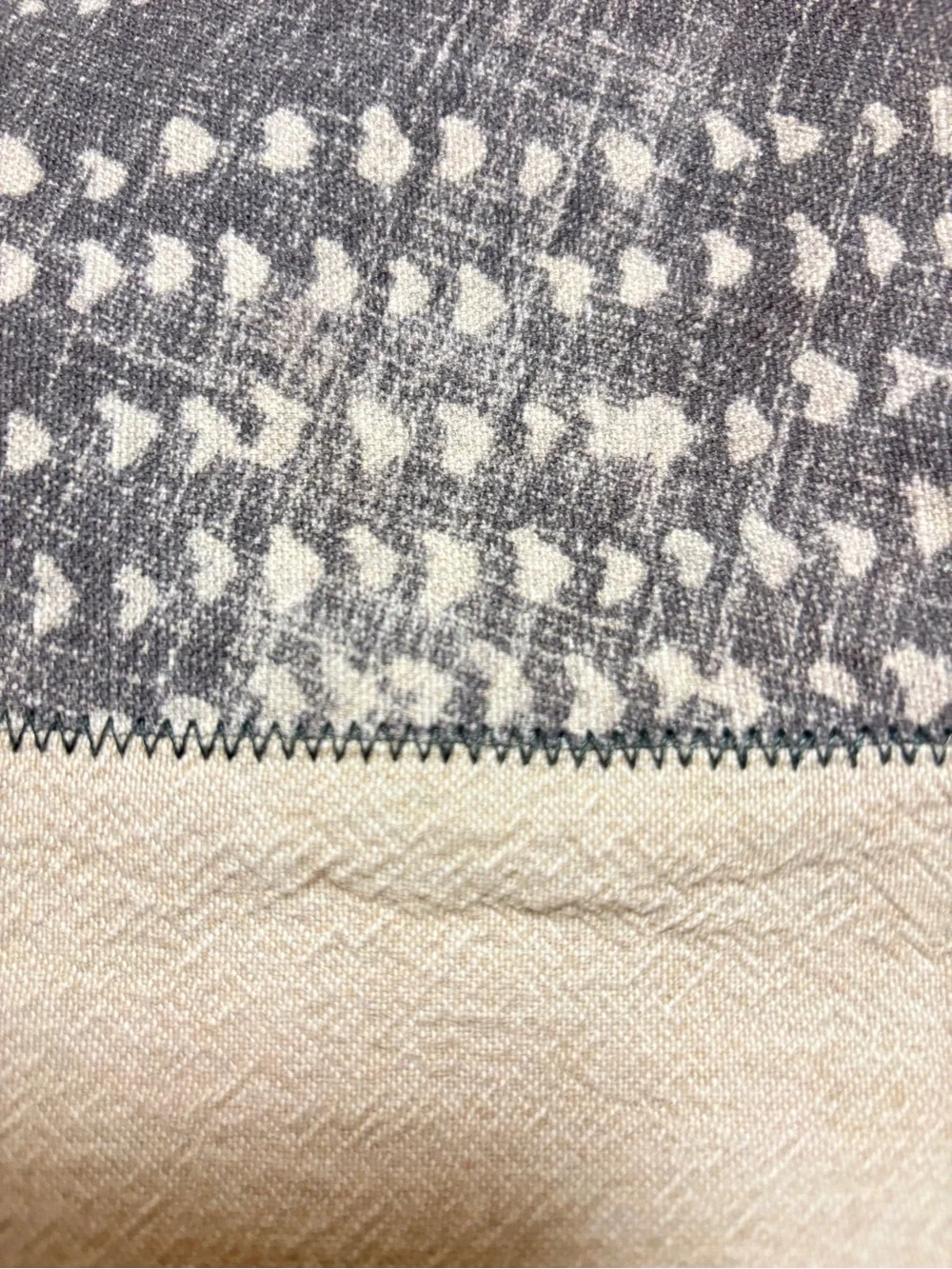Pottery Barn Shibori Dot King Sham 20x36 Gray Cotton Boho
